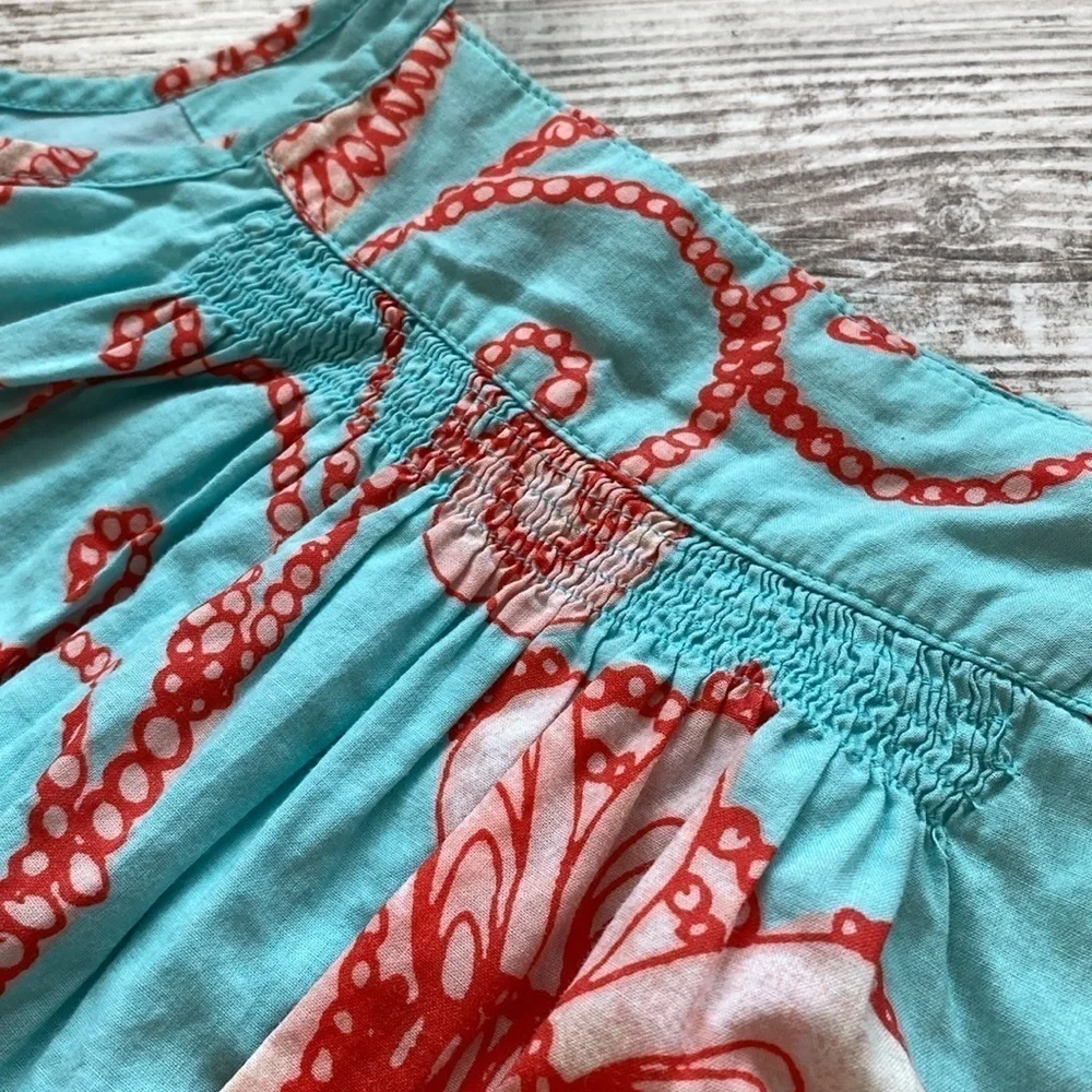 Baby Gap 4T Summer Tank Top Aqua Blue Coral